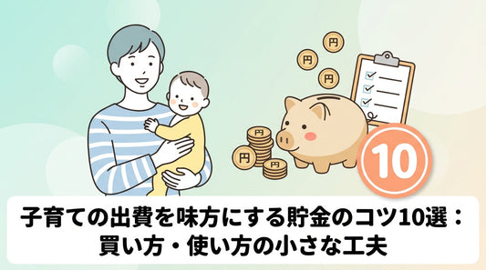 子育て中の家計を見直しているイメージ