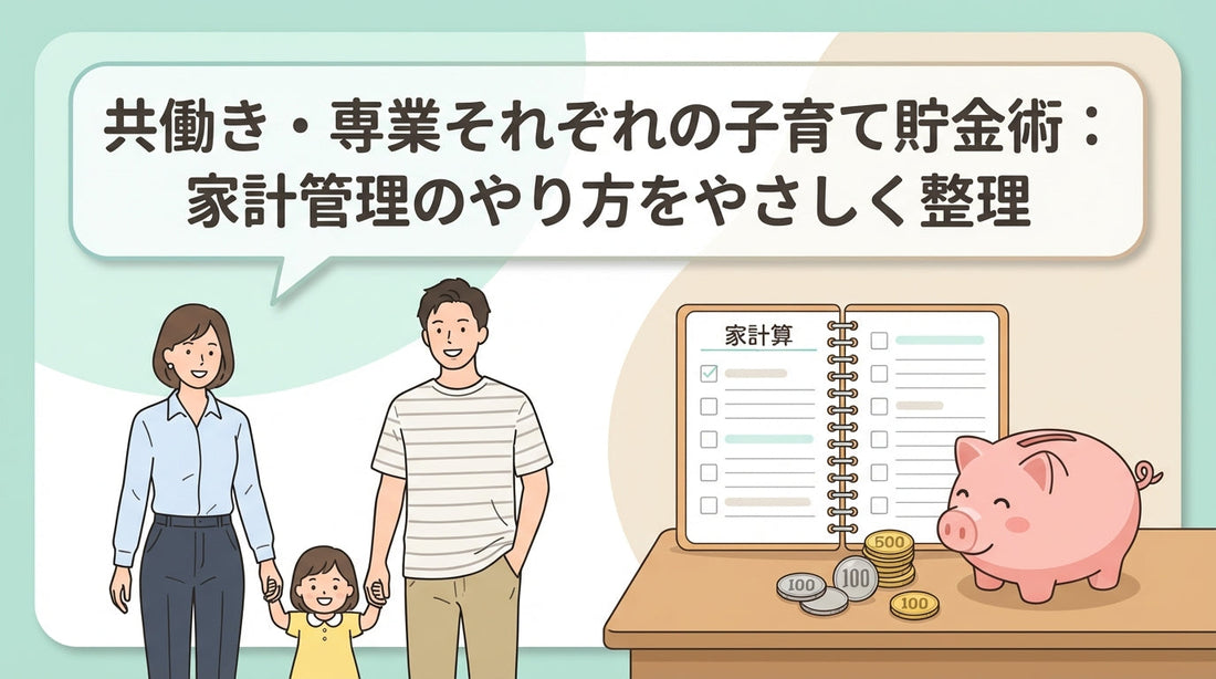 共働き・専業それぞれの子育て貯金術：家計管理のやり方をやさしく整理