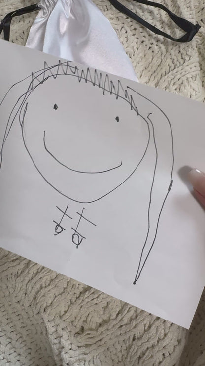 子供の絵をキーホルダーに。（母の日、父の日、敬老の日ギフトにも）